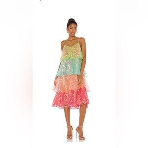 Worn only one.  Sequin layered dress.